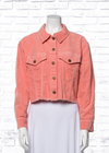 *FIRE SALE* Alice + Olivia 'Kendall' Crop Raw-Edge Corduroy Boxy Jacket