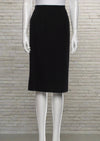 Yves Saint Laurent Rive Gauche Herringbone Navy Pencil Skirt