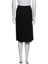 Yves Saint Laurent Rive Gauche Herringbone Navy Pencil Skirt