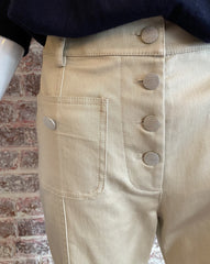 Alexis 'Helene' Flared Pant in Oyster Denim