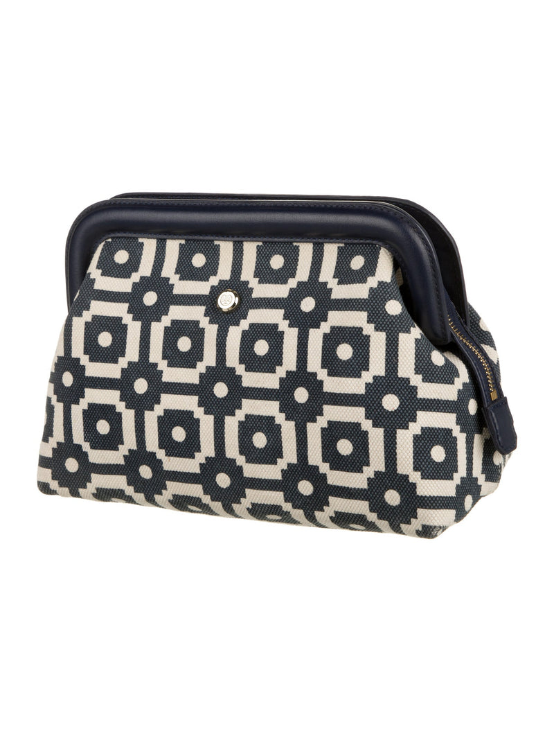 Tory Burch 'Ellen' Printed Canvas Clutch