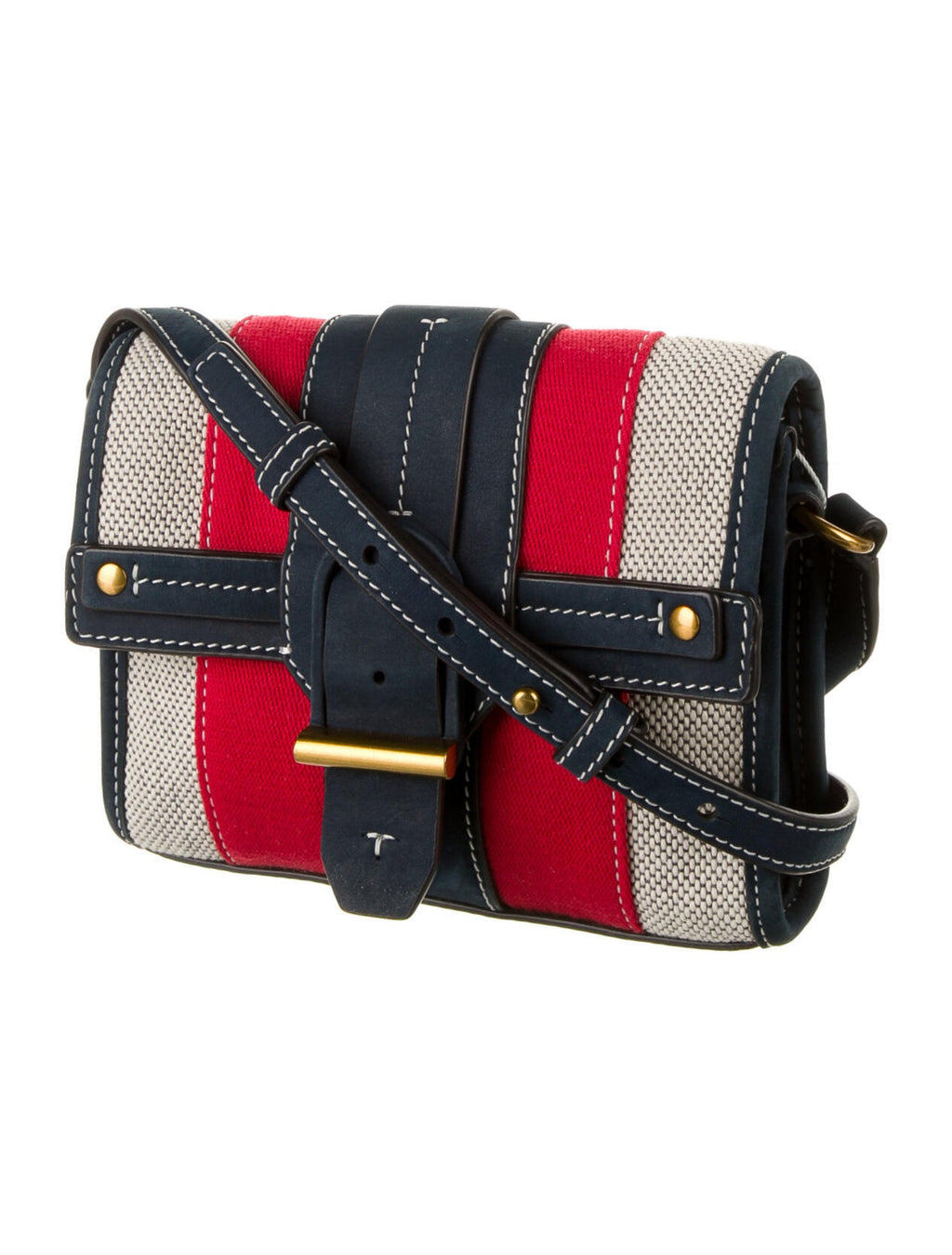 Tory Burch Canvas and Suede Crossbody Bag
