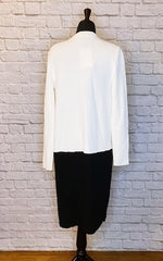 Max Mara Black/Ivory Colorblock Sweater Duster  (JF23)