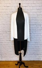 Max Mara Black/Ivory Colorblock Sweater Duster  (JF23)