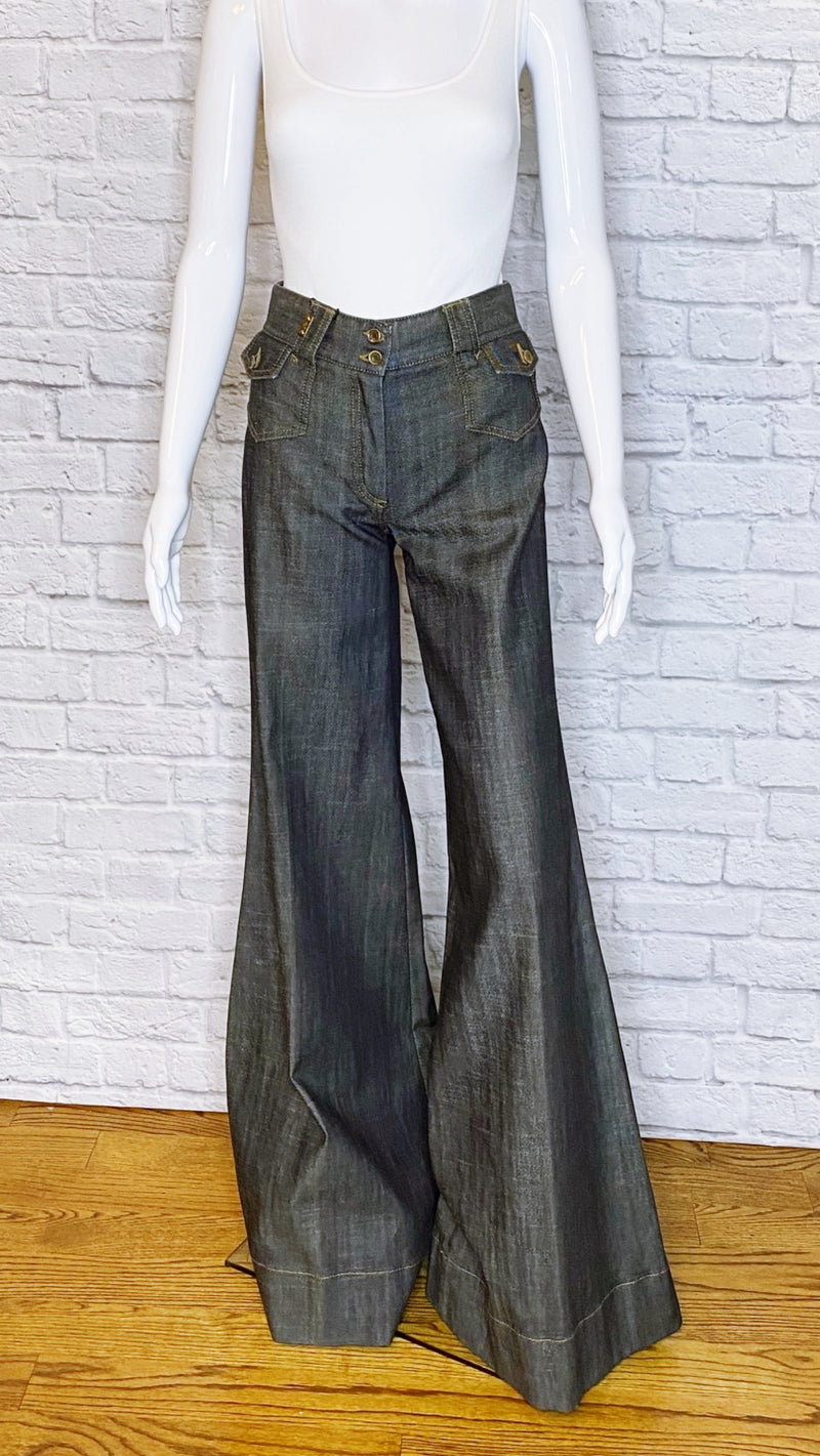 Dolce & Gabbana High-Rise Super Wide-Leg Indigo Denim