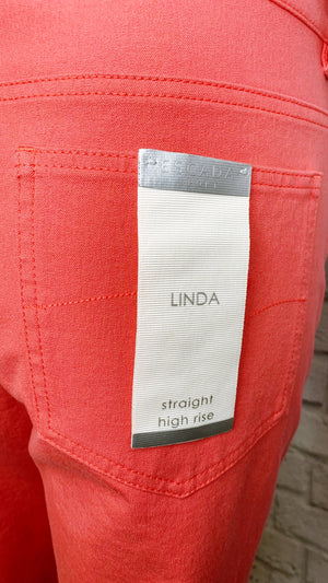 Escada Sport 'Linda' Straight-Leg Coral Denim
