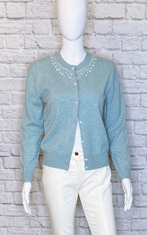 Marc Jacobs Embellished Wool-Cashmere Blend Cardigan