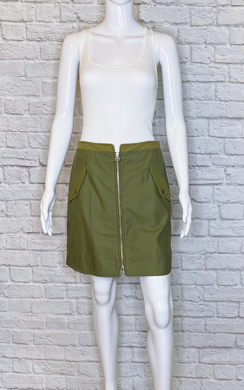 Rag & Bone Army Green Maverick Military Skirt