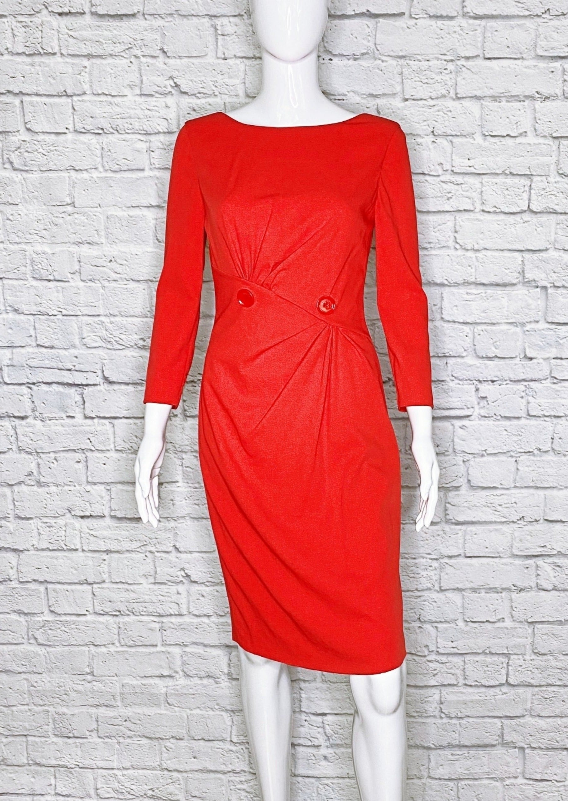 Versace Vintage Wool Button-Accent Dress