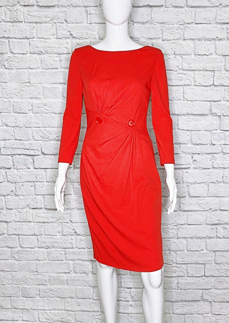 Versace Vintage Wool Button-Accent Dress