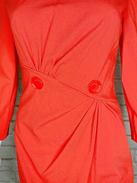 Versace Vintage Wool Button-Accent Dress
