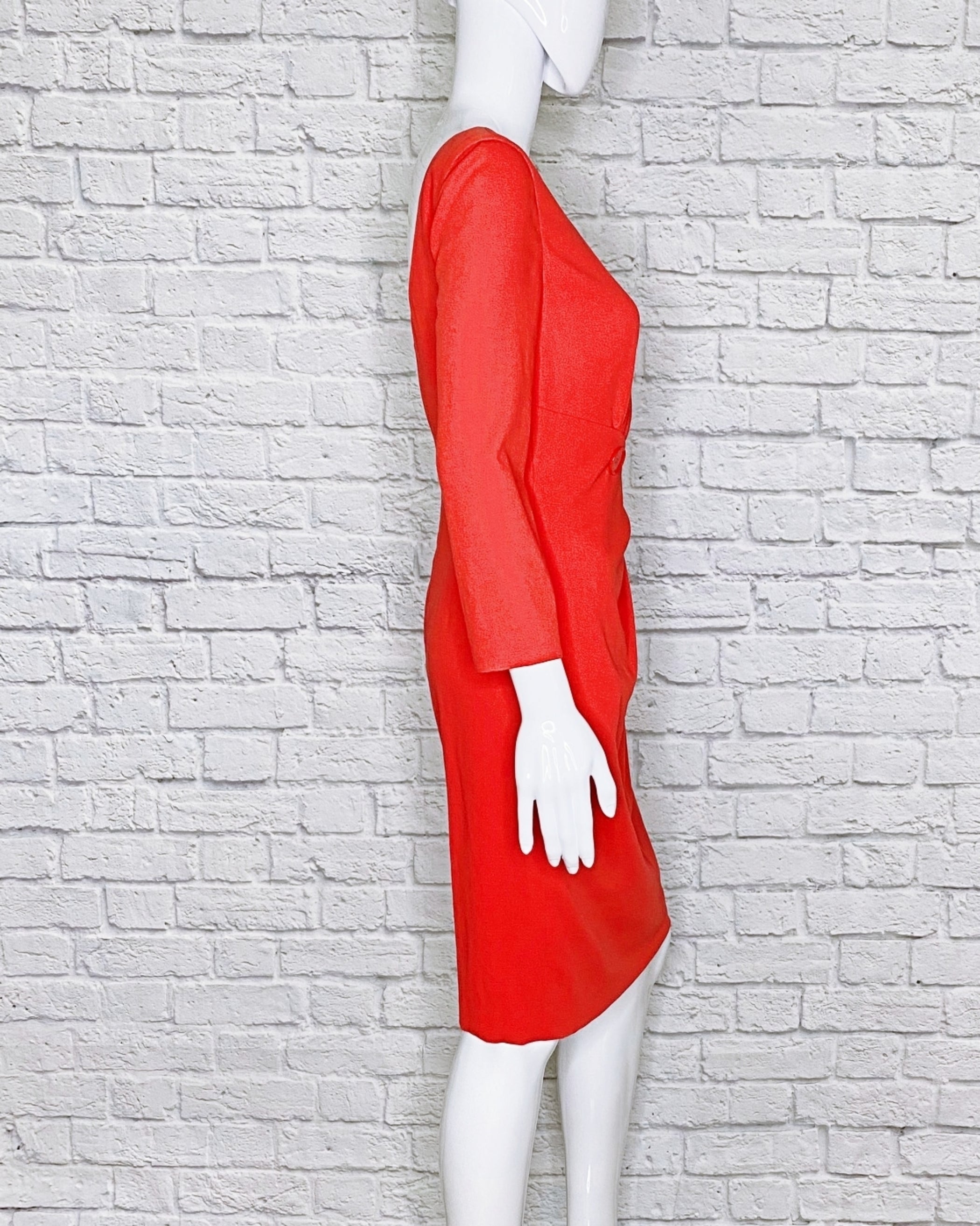 Versace Vintage Wool Button-Accent Dress