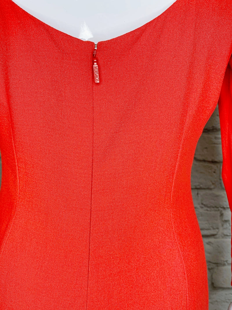 Versace Vintage Wool Button-Accent Dress