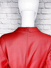 Emilia Wickstead Virgin Wool Burgundy Belted Jumpsuit