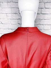 Emilia Wickstead Virgin Wool Burgundy Belted Jumpsuit