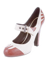 Bottega Veneta Satin/Leather 'Mary Jane' Pumps