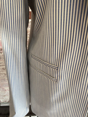 Piazza Sempione 'Giacca Panna' Striped Lightweight Virgin Wool Blazer