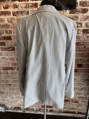 Piazza Sempione 'Giacca Panna' Striped Lightweight Virgin Wool Blazer