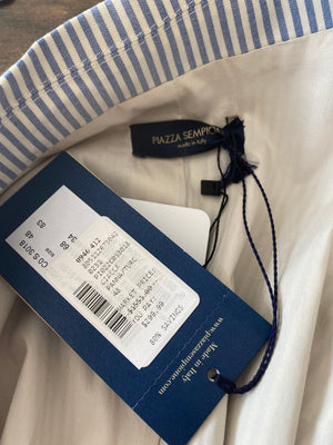 Piazza Sempione 'Giacca Panna' Striped Lightweight Virgin Wool Blazer