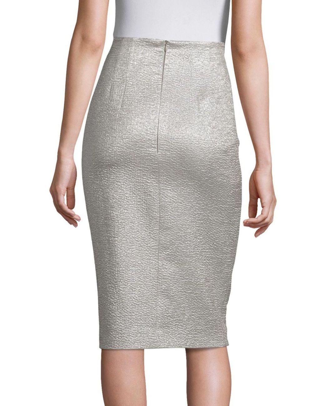 Escada 'Ravex' Metallic Pencil Skirt