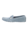 Salvatore Ferragamo Blue Suede Logo Loafers