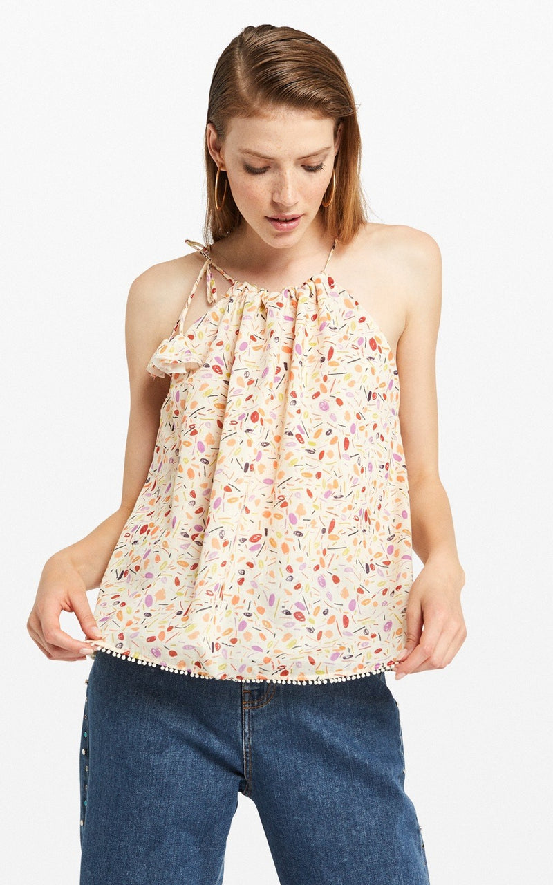 *FIRE SALE* ottod'Ame Abstract Floral Printed Cotton Top