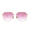 DIFF 'Dash' Gold + Rose Modern Aviator Sunglasses