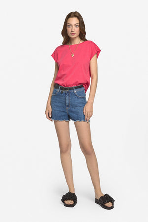 ottod'Ame Bright Coral V-Back Top
