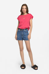 ottod'Ame Bright Coral V-Back Top