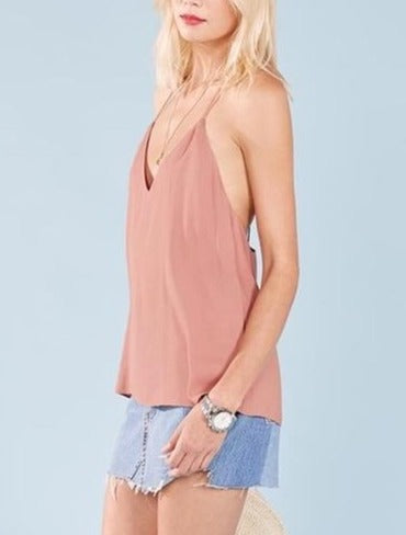 Reformation 'Sherry' Low-Back Spaghetti-T Tank
