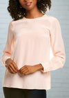 Carolina Herrera Shell Pink Silk Blouse