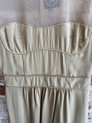 Burberry Prorsum Vintage Silk Gold Knee-Length Dress