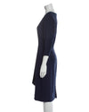 David Meister Navy Three-Quarter Sheath Dress