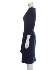 David Meister Navy Three-Quarter Sheath Dress