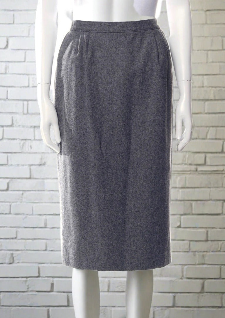 Cacharel Vintage Gray/Black Wool Skirt – Simply Audrey