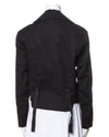 Helmut Lang Black Cotton Moto-Biker Jacket