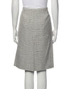 Rena Lange Vintage Navy/White Tweed Virgin Wool-Blend Skirt