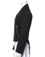Helmut Lang Black Cotton Moto-Biker Jacket