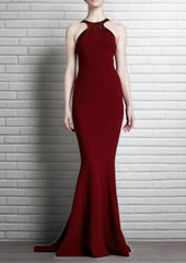 Michael Kors 'Cinnabar' Python Halter Gown