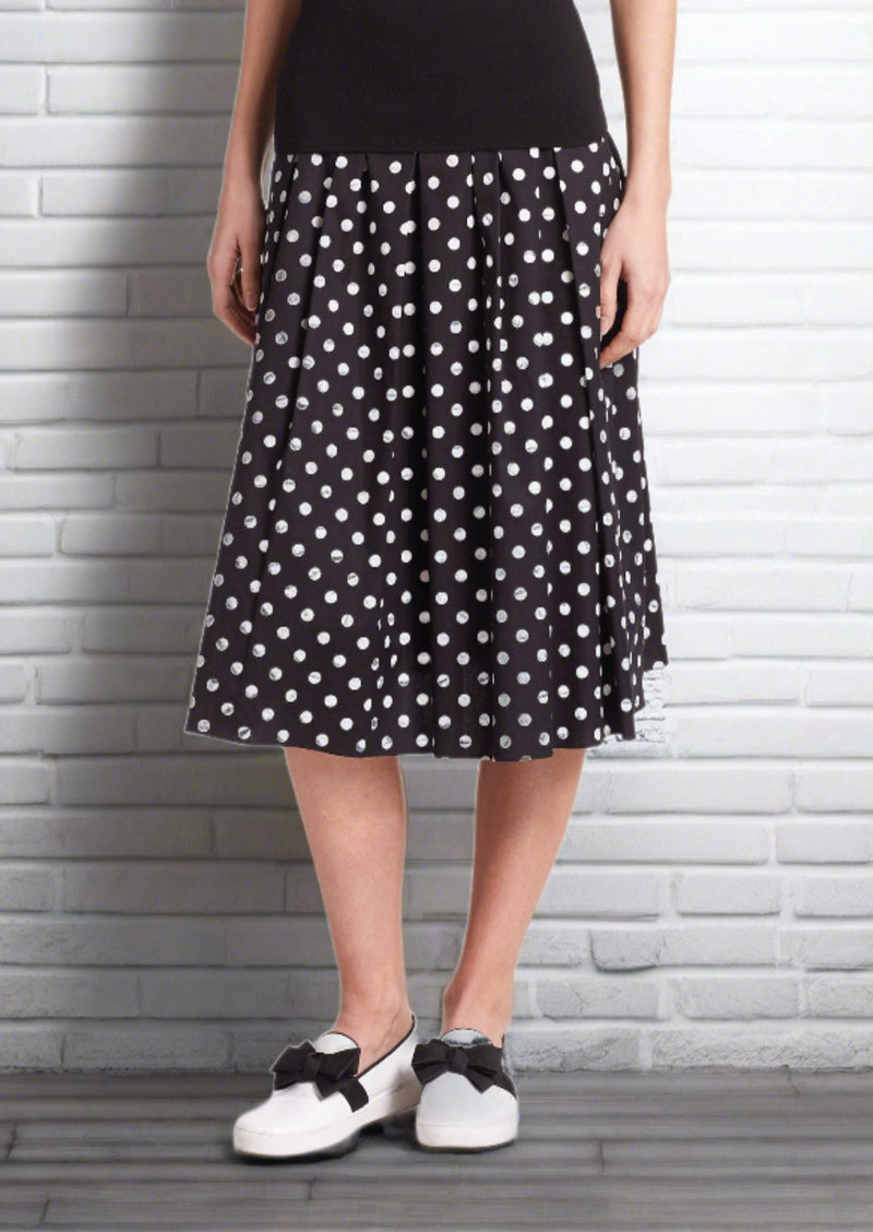 Michael Kors Collection Polka-Dot Knee-Length Skirt