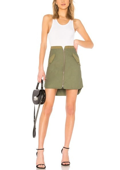 Rag & Bone Army Green Maverick Military Skirt