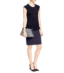 Tory Burch 'Ellen' Printed Canvas Clutch