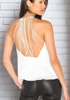 *FIRE SALE* Halston Heritage Chain-Embellished Halterneck Top