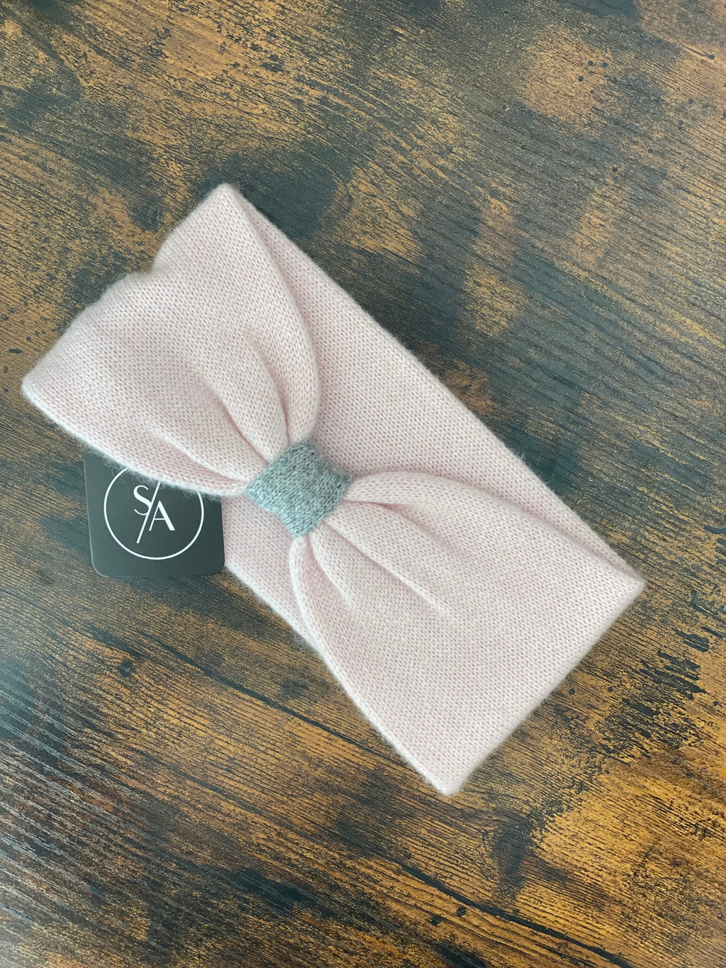 Amicale Pink/Gray Cashmere Headband