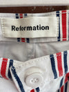 Reformation 'Grenada' Striped Cropped Denim