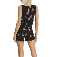 nPhilanthropy Black and Pink Floral 'Powder' Romper