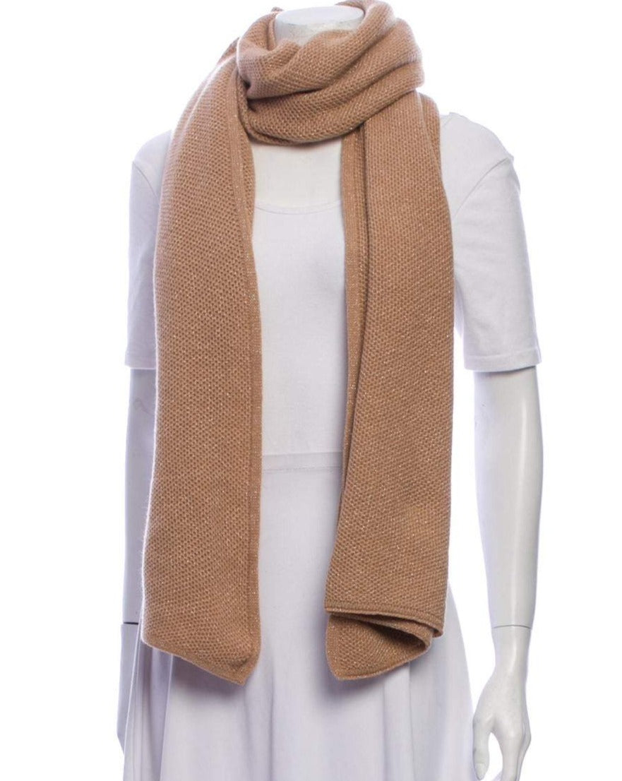 Inverni Cashmere-Wool Blend Camel Scarf