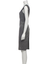 Tibi Houndstooth + Leather Trim Dress