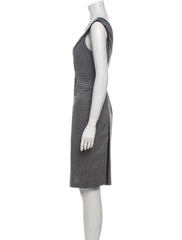 Tibi Houndstooth + Leather Trim Dress