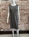 Tibi Houndstooth + Leather Trim Dress